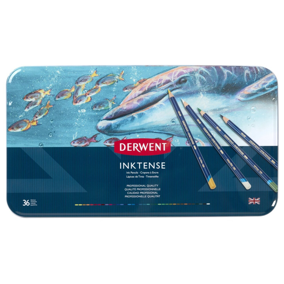 Derwent Inktense Watercolour Pencils Tin - Set of 36