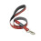 Petface Signature Padded Dog Lead, Medium, Reds Paws with grey stitching 1