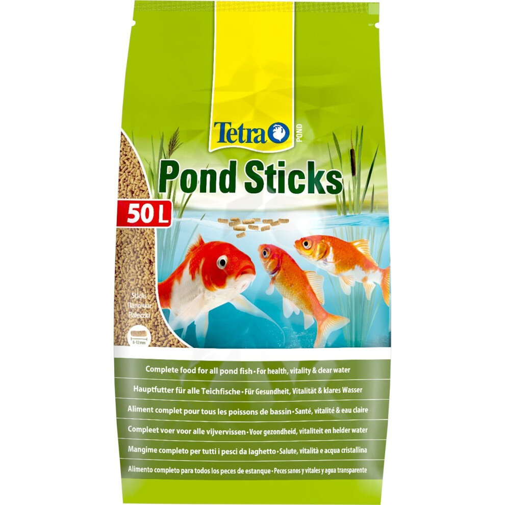 Tetra Pond Sticks 50 Litre Staple Food In Floating Stick Form For All Pond Fish