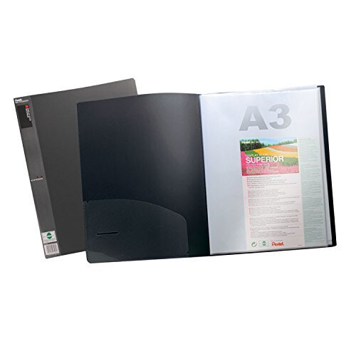 Pentel Pentel Presentation Folder A3 with 20 pockets - Black 1