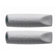Faber-Castell Grip 2001 Eraser Cap Twin Pack - Grey (Pack of 5)