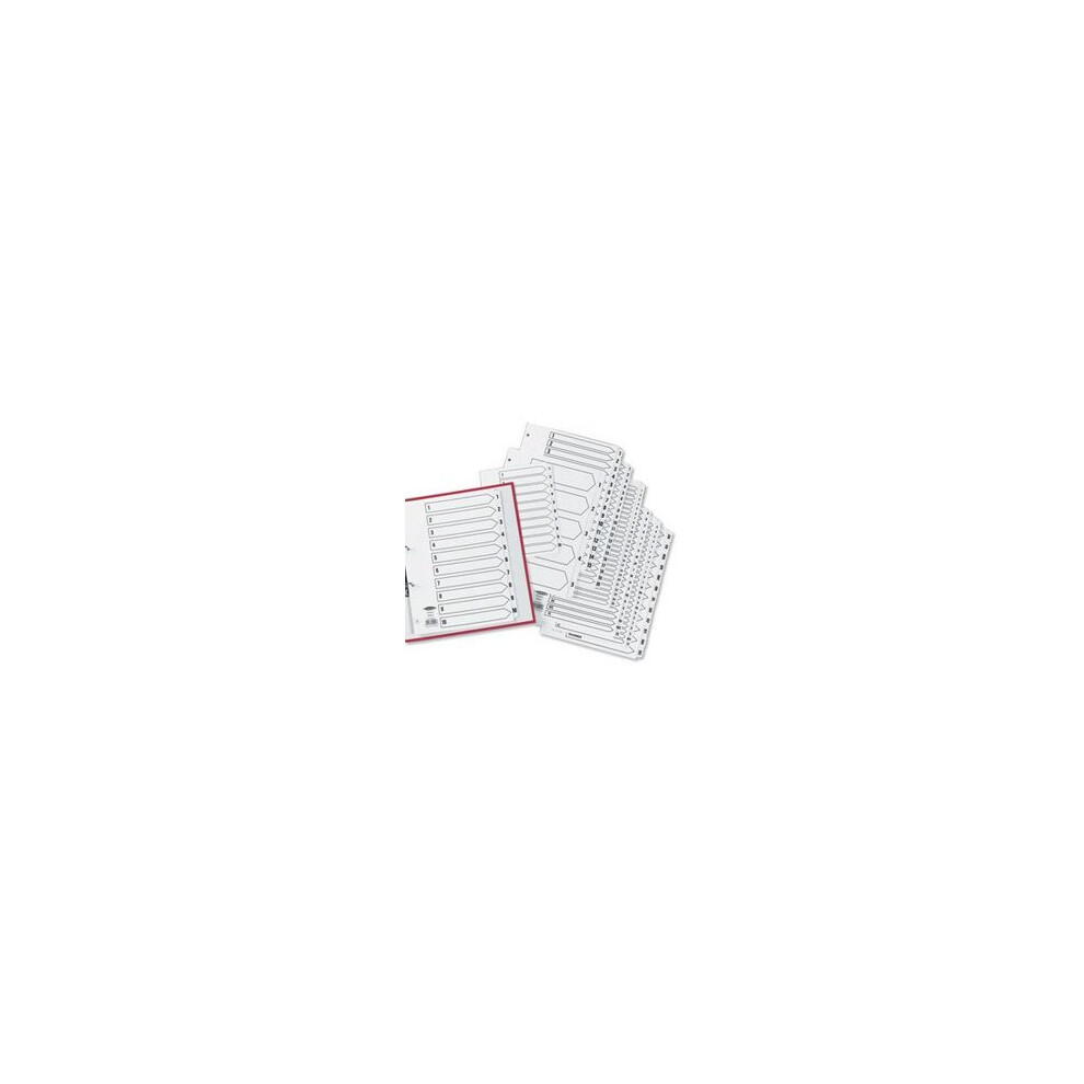 Concord Classic Index Mylar-reinforced Punched 2 Holes A-Z 20-Part A5 White-image-OPC-PM5JW6-NEW