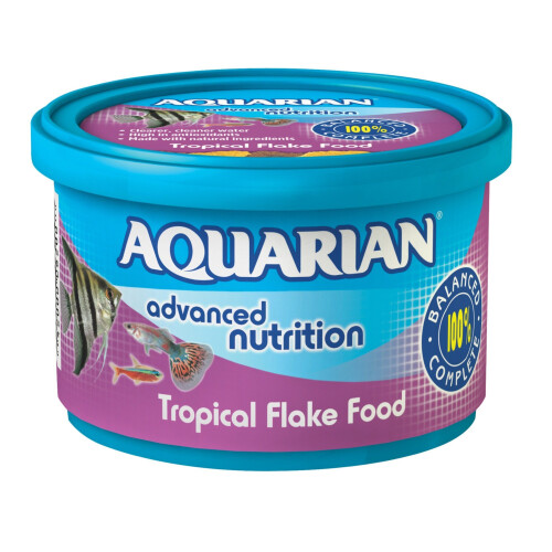 API AQUARIAN Complete Nutrition, Tropical Fish Food Flakes, 50g Container