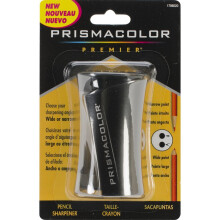 Sanford Prismacolor 1-Piece Pencil Sharpener - Wide/Narrow Angles, Steel Blades, Translucent Cover (1786520)