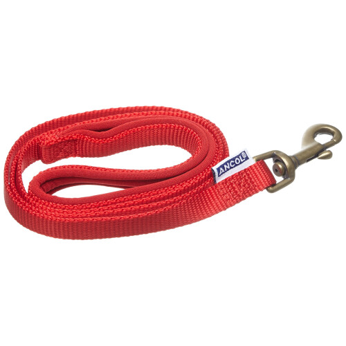 Ancol Heritage Nylon Lead Red 1m X25mm Sz 7-9