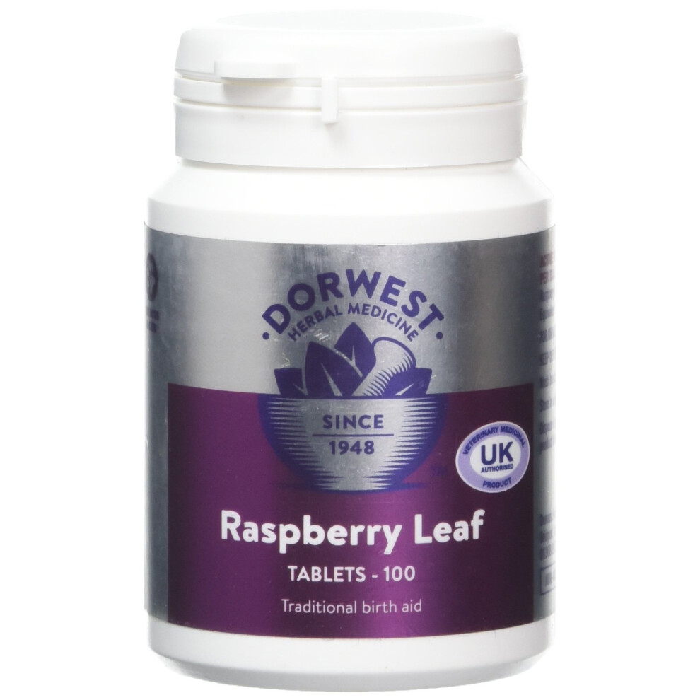 Dorwest Herbs Raspberry Leaf Tablets for Dogs and Cats 100 Tablets