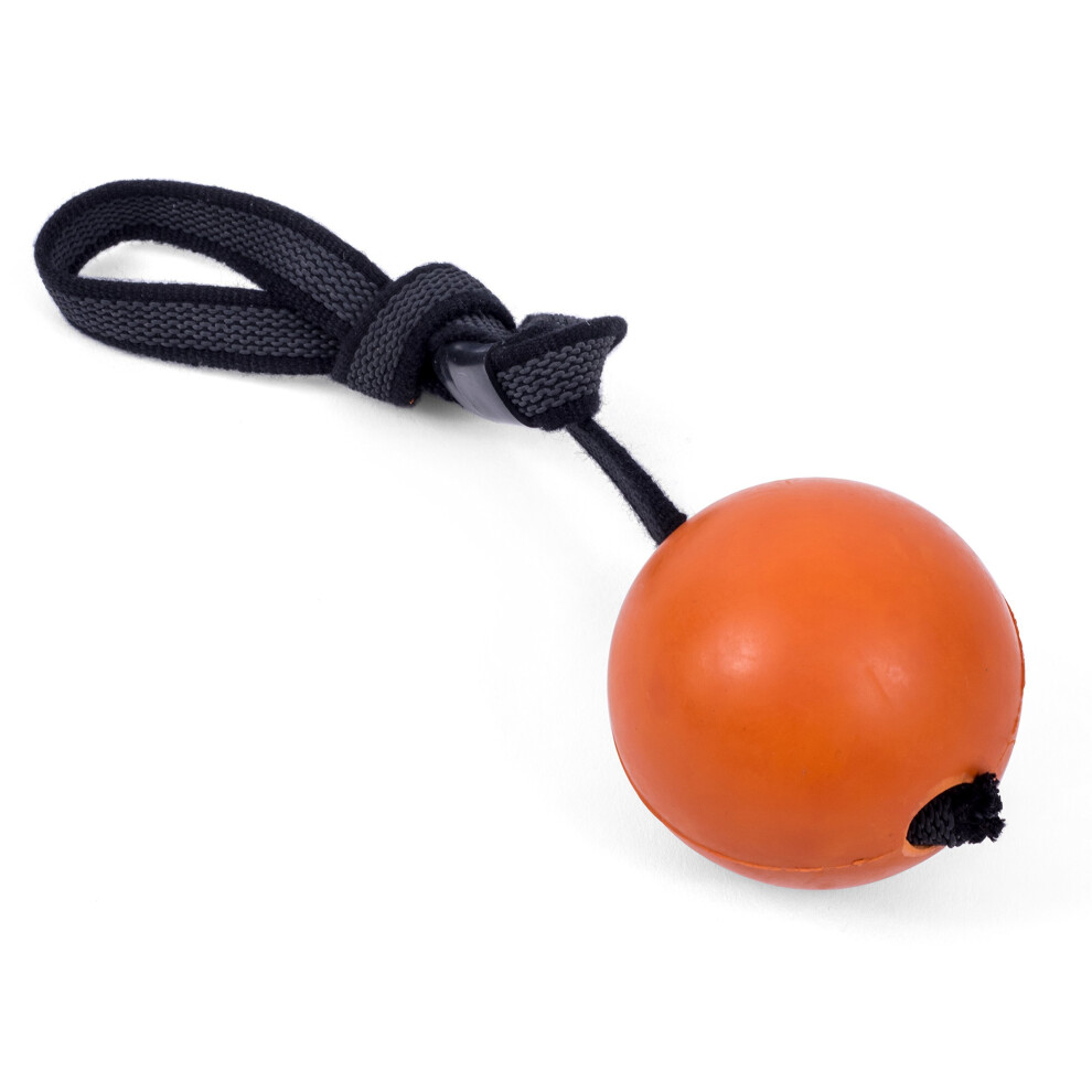 Seriously Strong Petface Solid Rubber Rope Ball Dog Toy, Medium