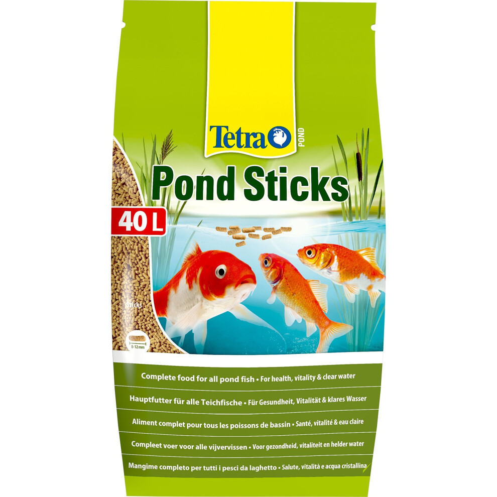 Tetra Sticks, Food For All Pond Fish For Health, Vitality, Clear Water, 40 Litre