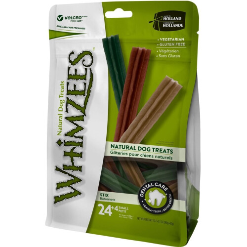 Whimzees Whimzees Stix Dog Treat, Small, 24 Plus 4-Piece