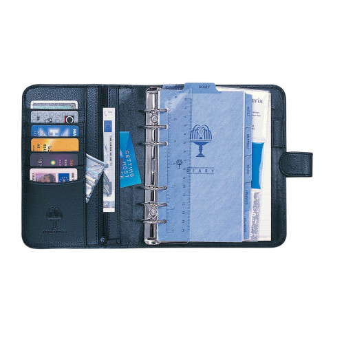 Collins Balmoral Premium Leather Personal Organiser 2018 Diary - Black 1