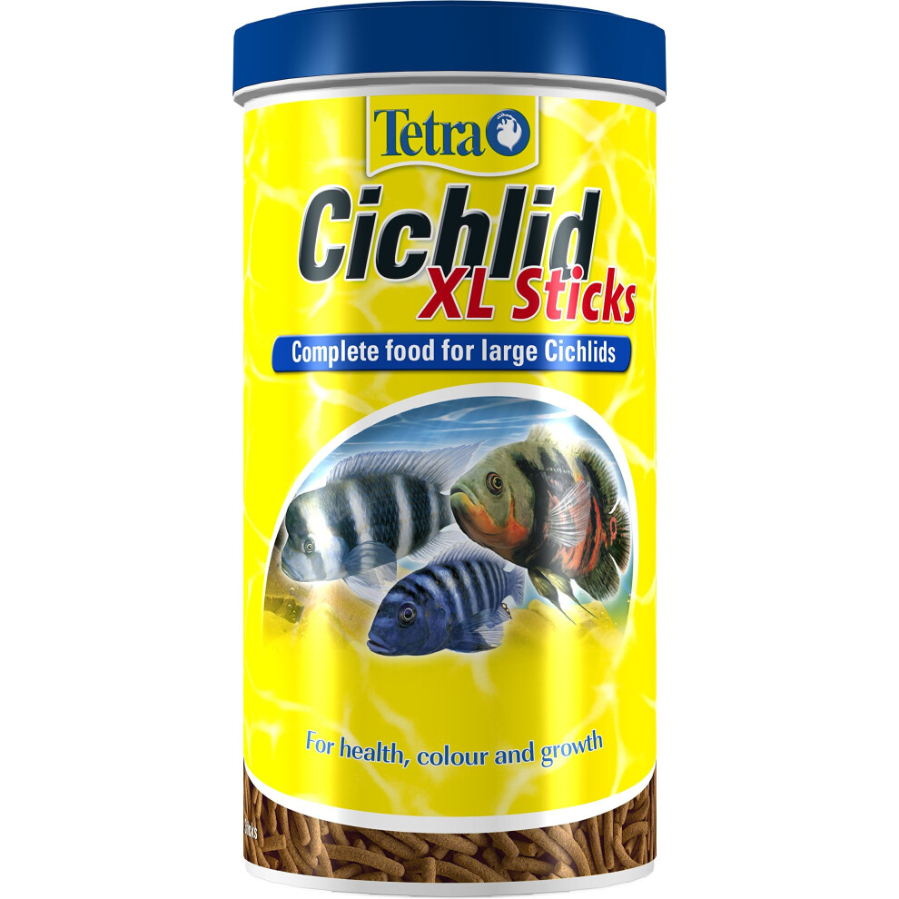 Tetra Cichlid Xl Fish Food Sticks, Complete Food for Large Cichlids, 1 Litre