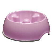 Dogit Go-Slow Anti-Gulp Dog Bowl, Small, 300 ml, Pink