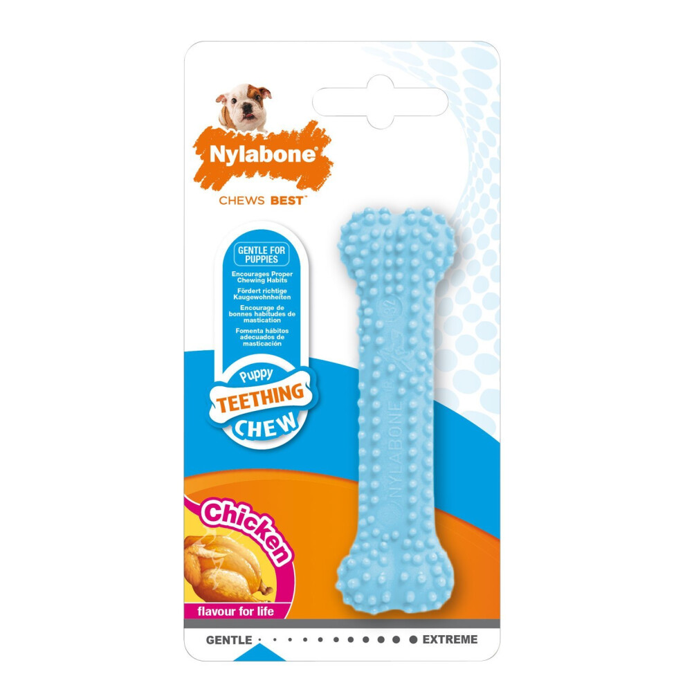 Nylabone Puppy Teething Dental Chew, Blue (Size:XS)
