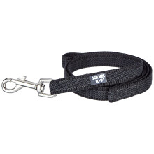 Julius K9 Color and Gray Super-grip leash with handle, 20 mm x 1 m, black-gray
