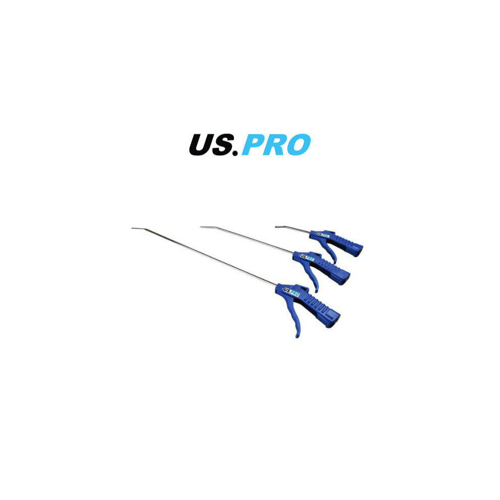 US PRO 3 Air Dust Gun Set 100mm/300mm/500mm With Plastic Grip Handles