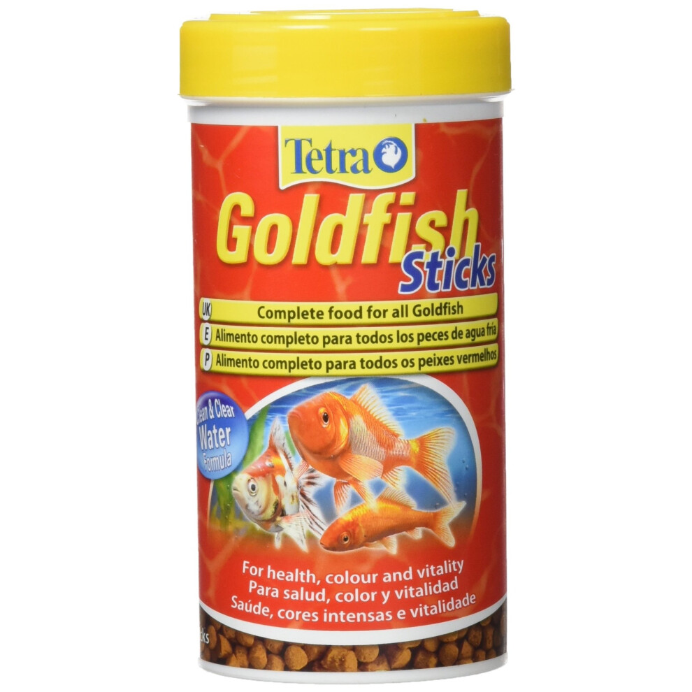 Tetra Goldfish Sticks, Complete Fish Food for Medium to Large Goldfish, 250 ml