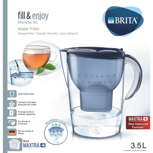 BRITA BRITA Blue Marella XL Water Jug & MAXTRA+ Filter 1