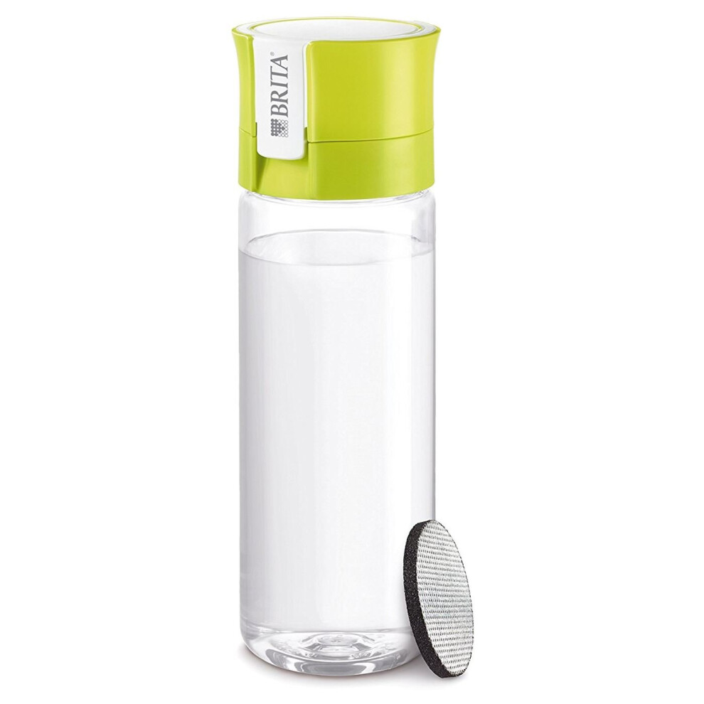 BRITA fill&go Vital Water Filtration Bottle 0.6L with 1 MicroDisc Filter - Lime