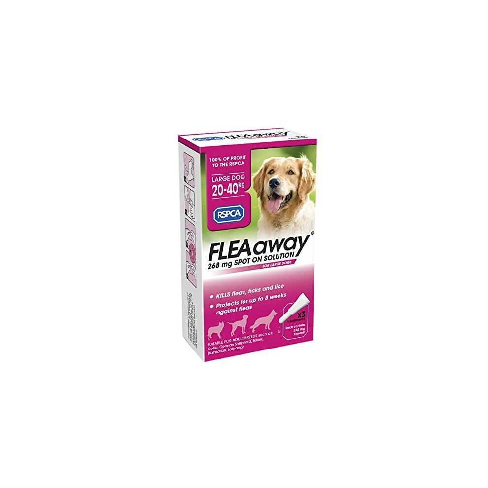 RSPCA FleaAway Spot-on Solution for Large Dogs, 268 mg