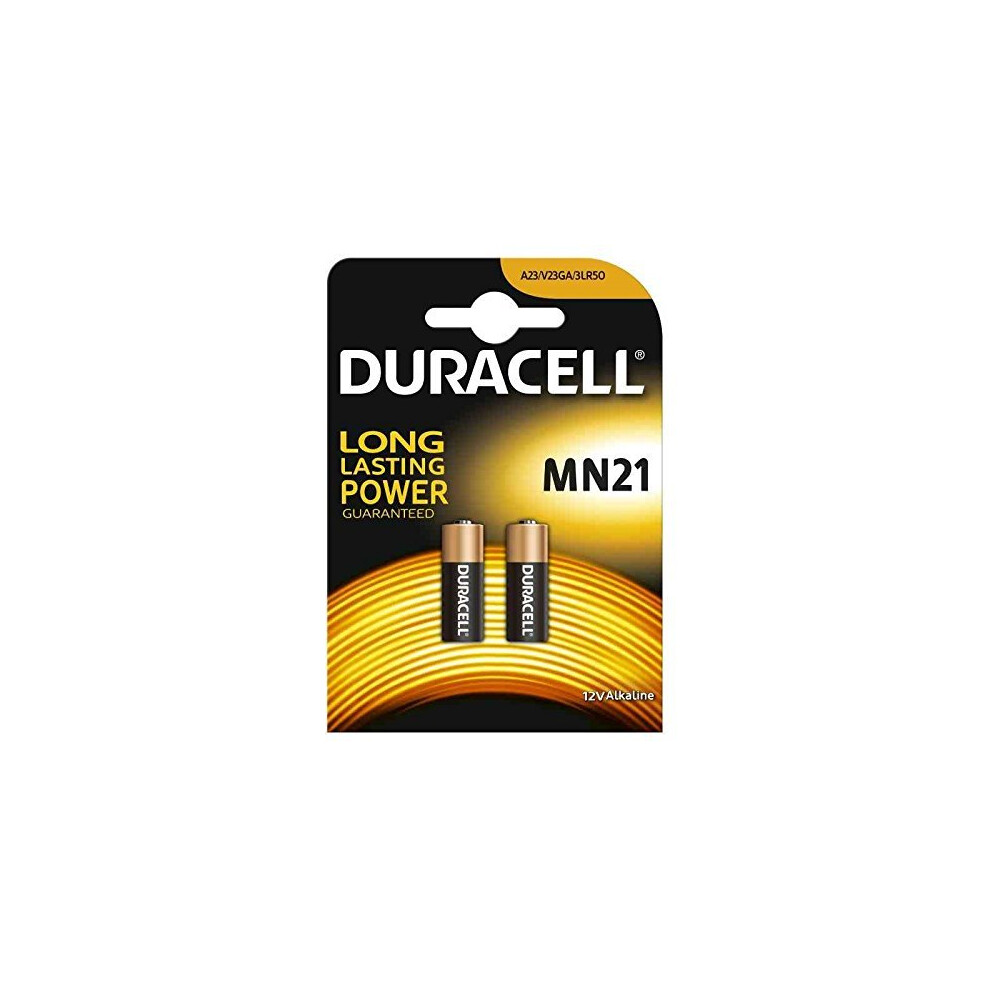 2 x Duracell 23A, 23AE, A23, V23GA, MN21, LRV08 12v Alkaline batteries