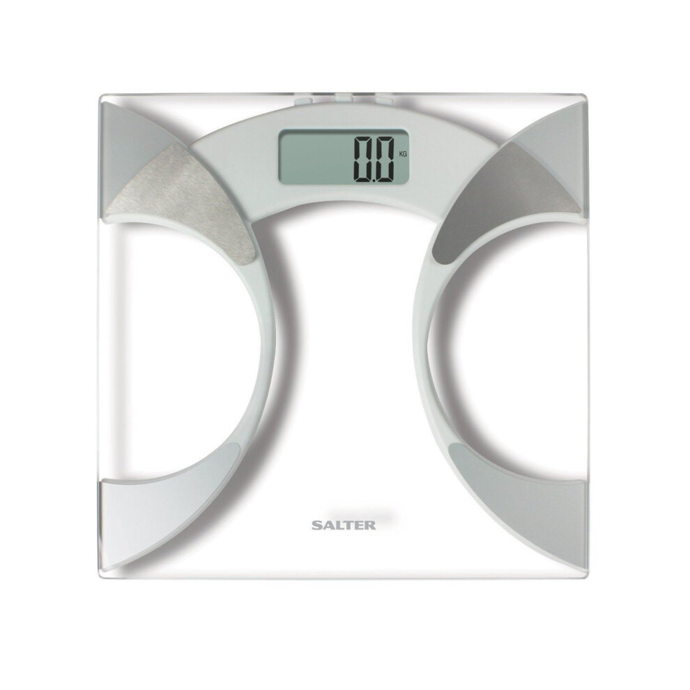 Salter 9141 Glass Body Fat Analyser Home Bathroom Weighing Measuring Scale - NEW