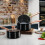 Tower Tower 3pc Linear Non-Stick Saucepan Set | Black & Rose Gold Aluminium Pans 4