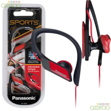 Panasonic In-Ear Clip Type Sports Gym Comfort Water-Resistant Earphones - Red