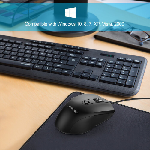 TeckNet TeckNet Alpha S3 6-Button USB Wired Mouse Optical Office Business Gaming Mouse 1
