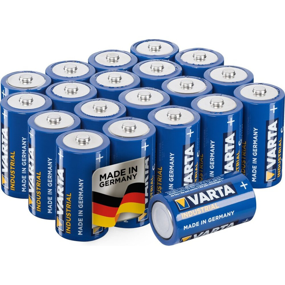 Varta Industrial Battery C Baby Alkaline Batteries LR14 - pack of 20