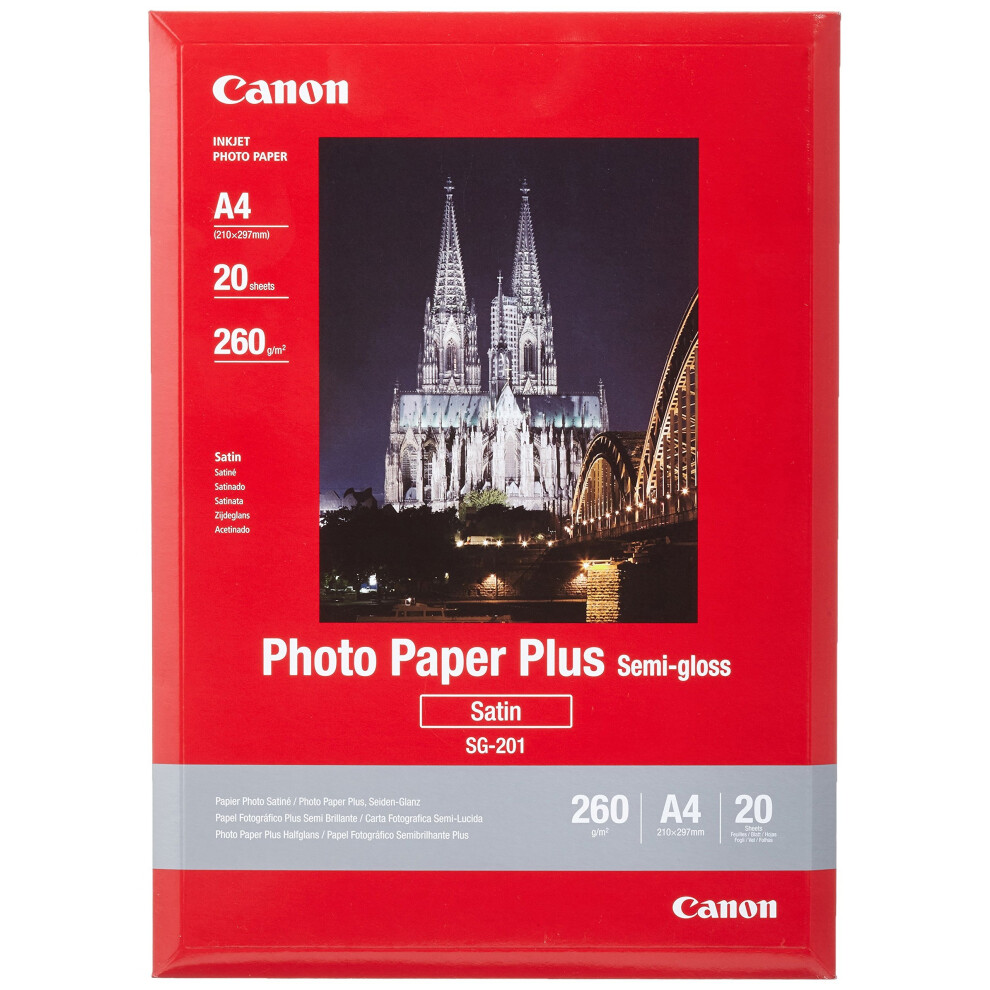 Canon Photo Paper Plus (SG-201, A4, 20 Sheets)