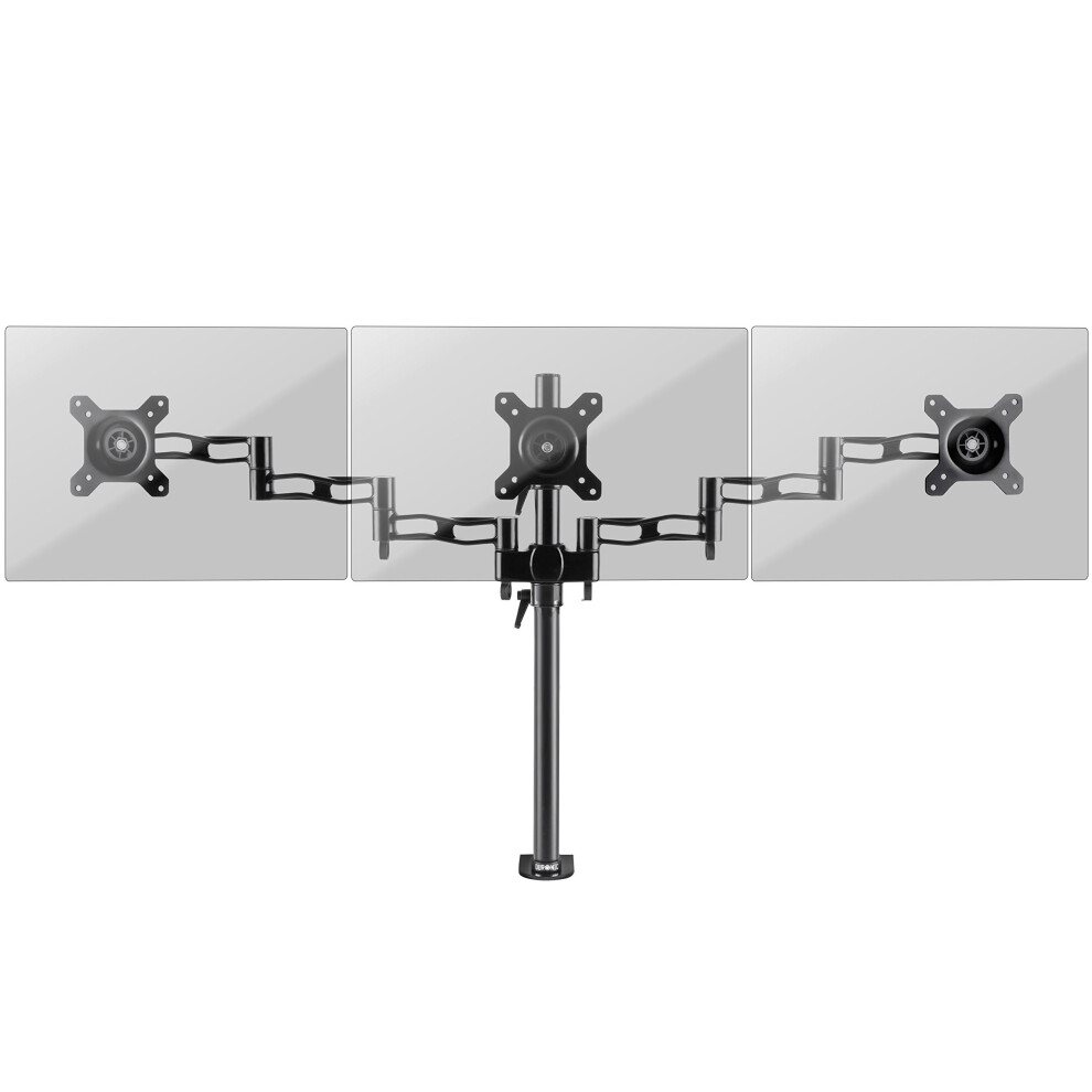 Duronic Dm353 Triple Three Lcd Led Desk Mount Arm Monitor Stand Bracket 5060184203692