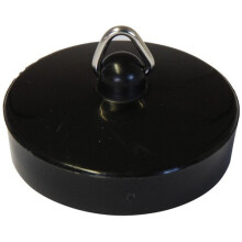 Bulk Hardware BH02224 Bath Plug, 45mm (1.3/4 inch) - Black, Pack of 2