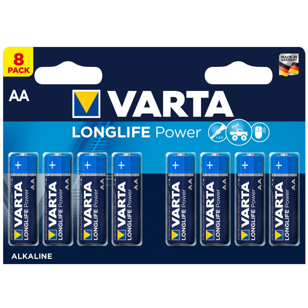VARTA High Energy AA Mignon LR6 1.5V Alkaline Batteries 8 - Pack