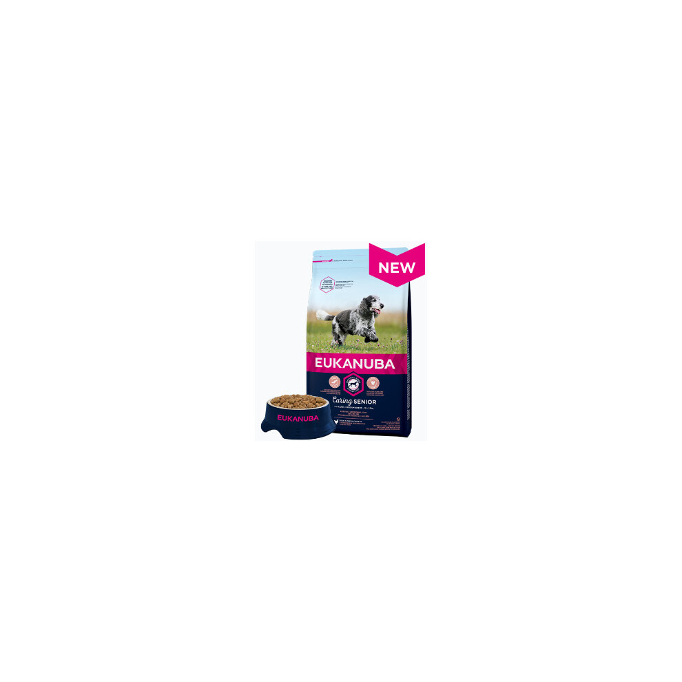 Eukanuba (12 Kg) Eukanaba Caring Senior Medium Breed Rich In Fresh Chicken