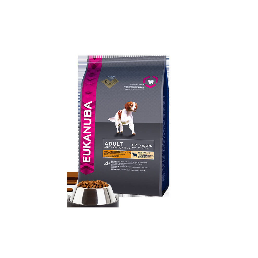 Eukanuba (12.5 Kg) Dog Adult Lamb & Rice Small & Medium Breed