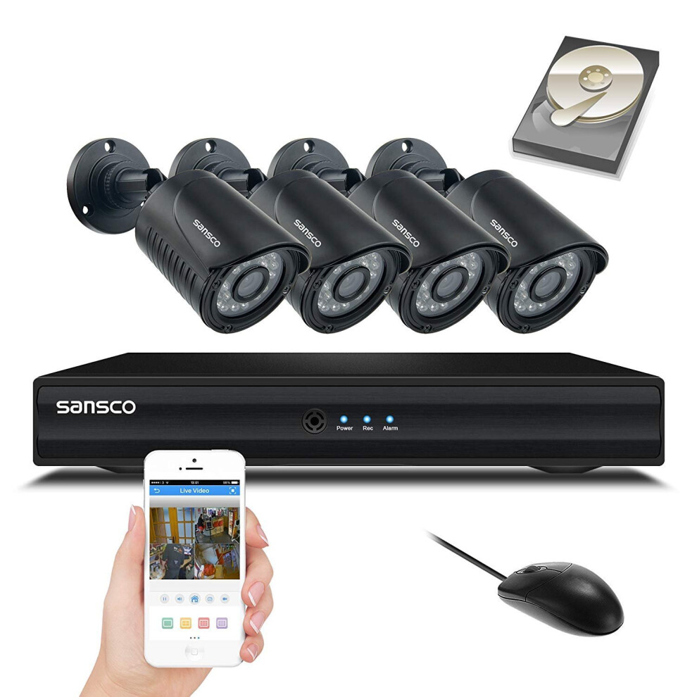 Sansco Smart Hd Cctv Camera System With 1080N Dvr (4) 1.3Mp 6950639014838