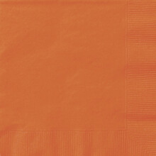 Unique Party 3222 Orange 6.5in 2-Ply Napkins, Pack of 20 – Ideal for Parties, Buffets and Quick Cleanup