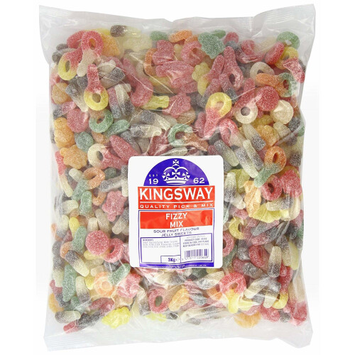 Kingsway Fizzy Mixed fruit flavoured gums 3 Kg