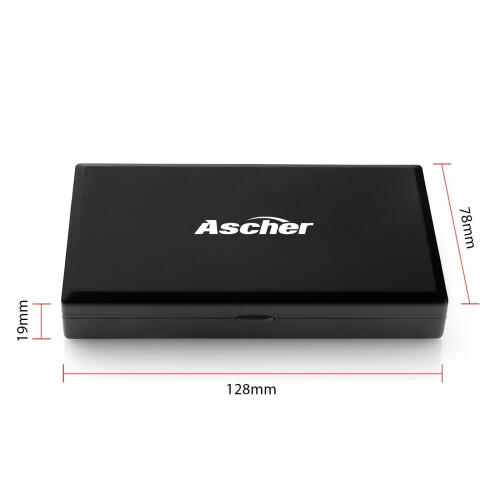 Pocket Scale- Ascher Portable Pocket Digital Scale with LCD Display, 2