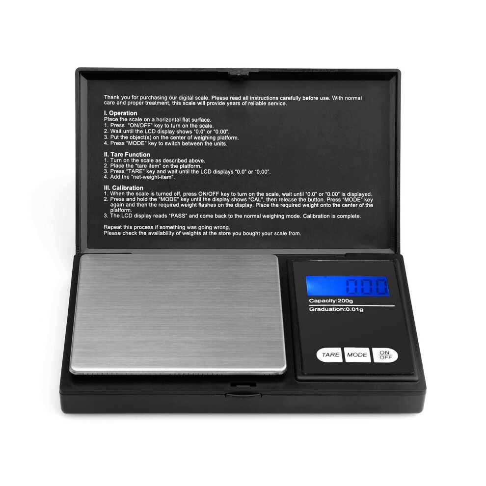 Pocket Scale- Ascher Portable Pocket Digital Scale with LCD Display,