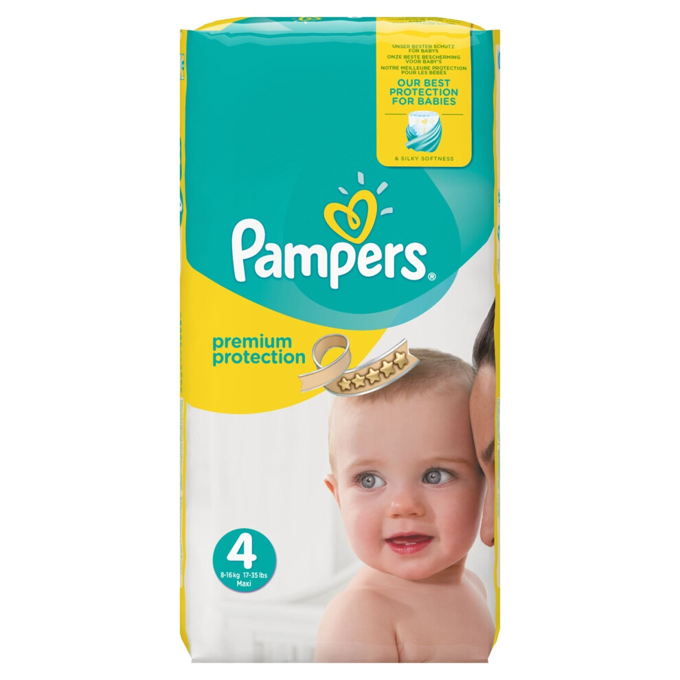 Pampers Premium Protection Softest Nappies Monthly Saving Pack -Size 4, Pack 168