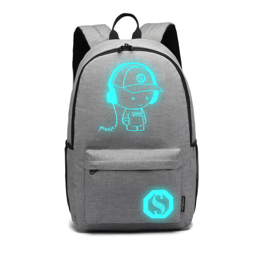 Miss Lulu Anime Luminous Backpack Waterproof School Bags for Boys Girls Travel Rucksack Daypack on OnBuy