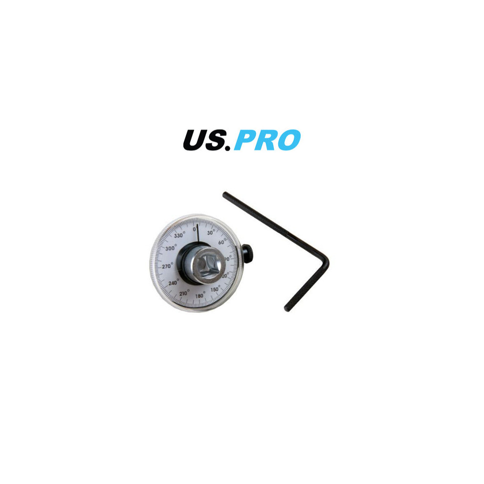 US PRO 1/2" Dr Torque Angle Gauge 360 Degree Rotation Scale Gauge 6796