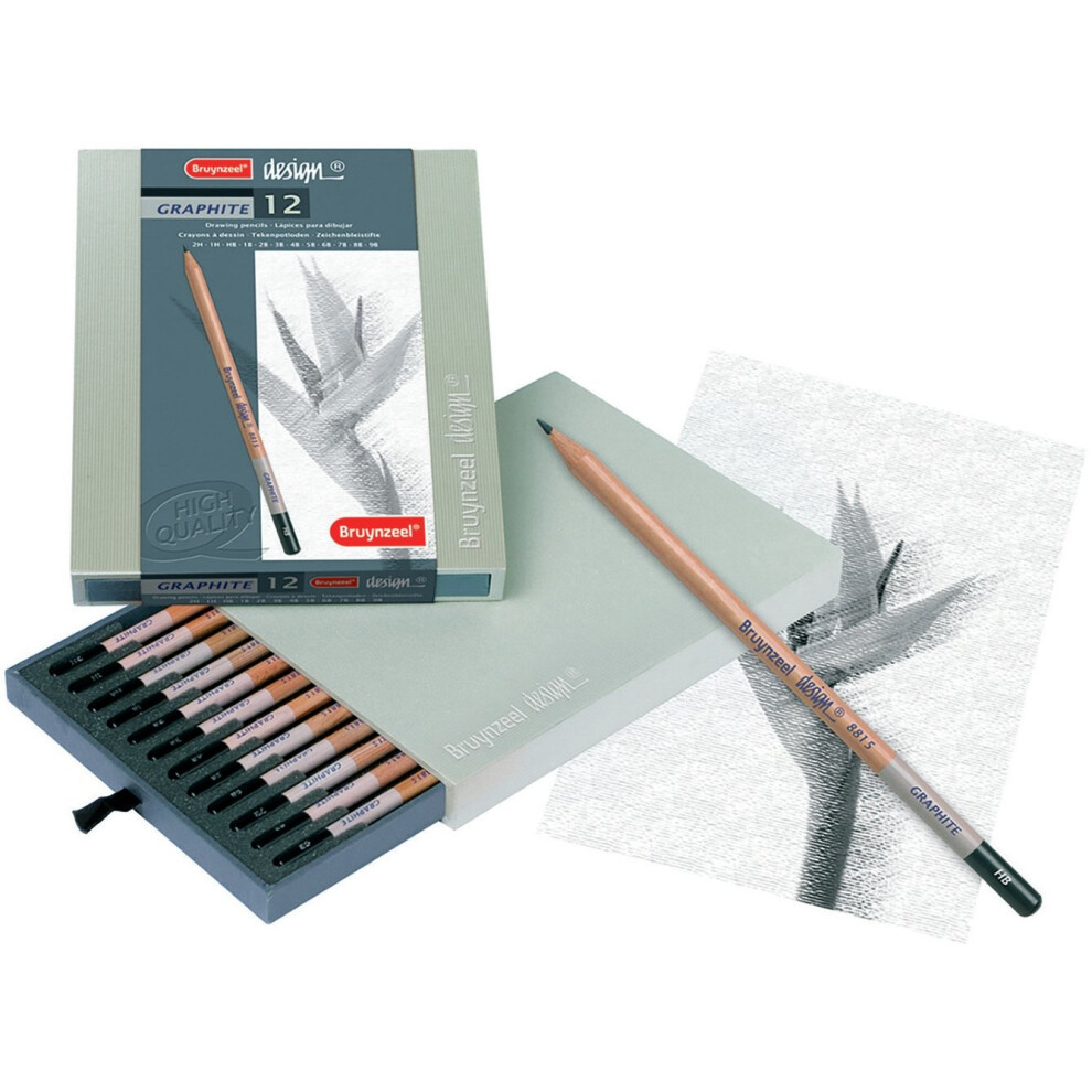Bruynzeel Design Graphite Pencil Set 12/Pkg--image-OPC-PM6ZS9-NEW