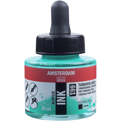 Amsterdam Acrylic Ink 30ml-Turquoise Green