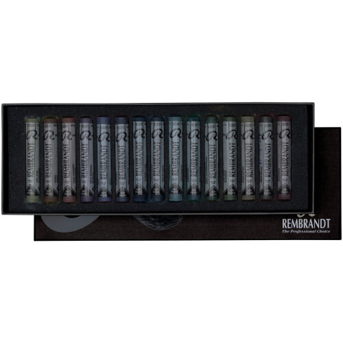 Rembrandt Full Stick Soft Pastels Set 15/Pkg-Dark Shade Selection