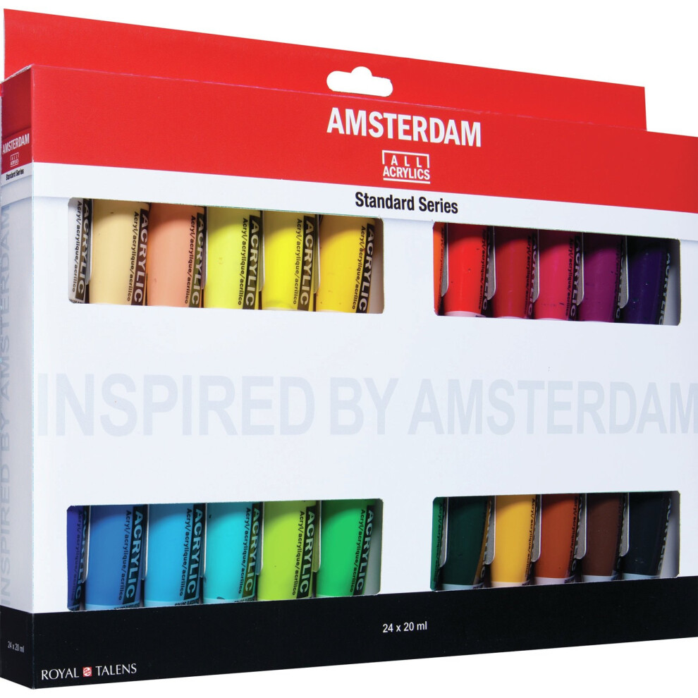 Amsterdam 20ml Standard Acrylic Paint Set 24/Pkg