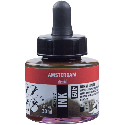 Amsterdam Acrylic Ink 30ml-Burnt Umber