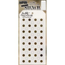 Art Gone Wild Tim Holtz Layered 4.125 """" x8.5 """" Stencil Shifter Dots