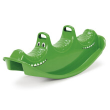 Dantoy 3 Persons Rocker Seesaw, Durable Plastic with 3 Seats  – Green Crocodile